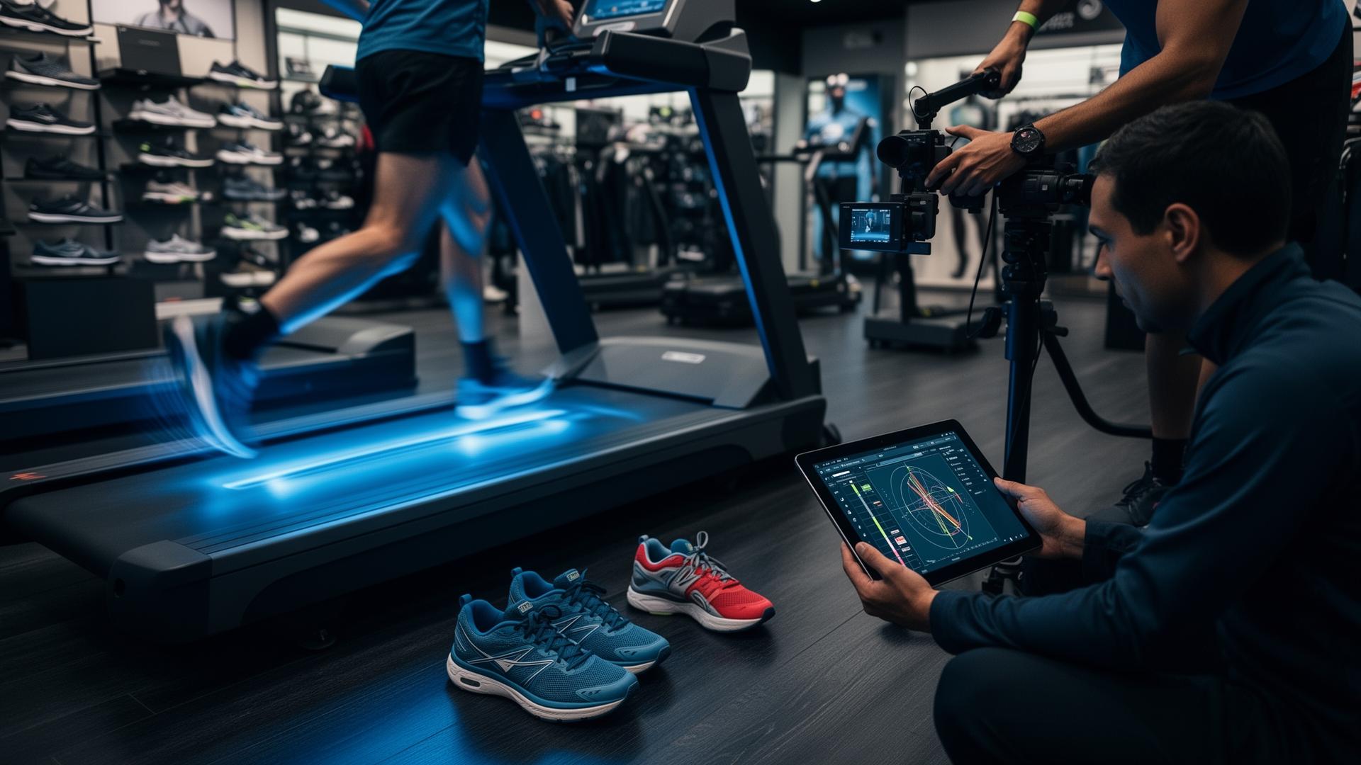 Analyse de foulée sur tapis avec caméra haute vitesse